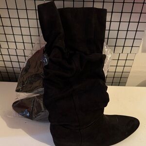 Black Suede Women's Boots